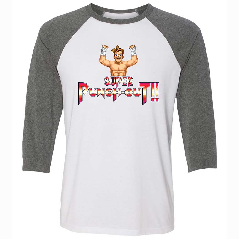 Unisex 3/4 Baseball Tee - E7XP74VU - White/Deep Heather - 11