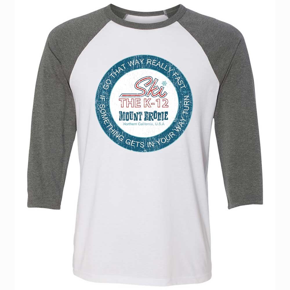 Unisex 3/4 Baseball Tee - 8HL8D4UY - White/Deep Heather - 11