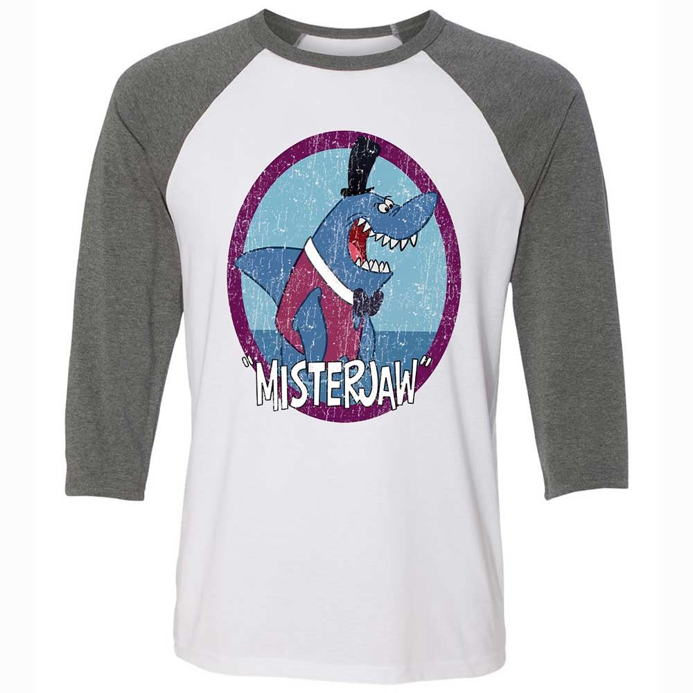 Unisex 3/4 Baseball Tee - SCRUTWT3 - White/Deep Heather - 11