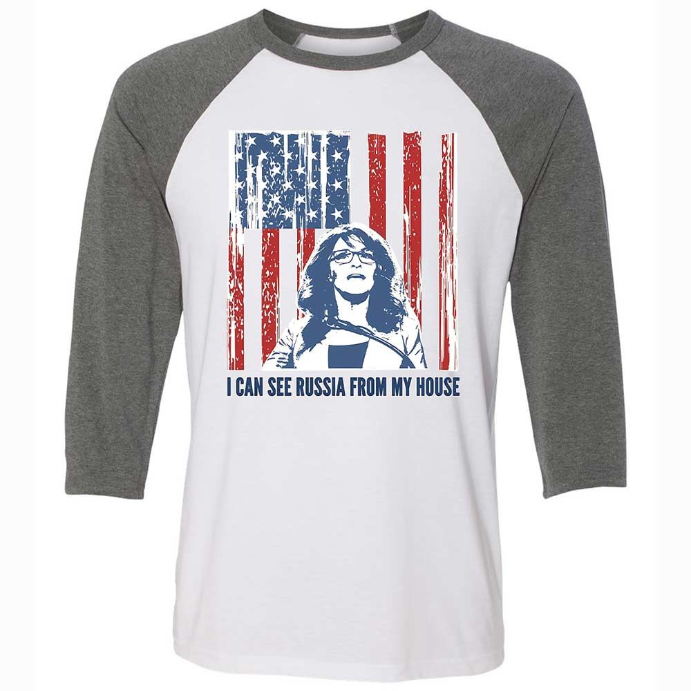 I can see Russia from my house - White/Deep Heather - 11