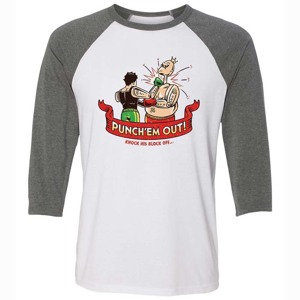 Unisex 3/4 Baseball Tee - JDHDNJ78 - White/Deep Heather - 11