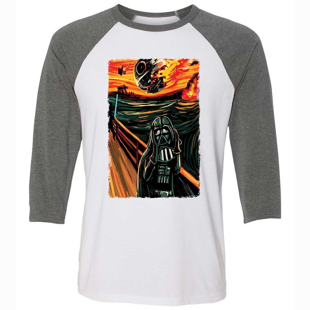 Unisex 3/4 Baseball Tee - 1EWRRC1F - White/Deep Heather - 11