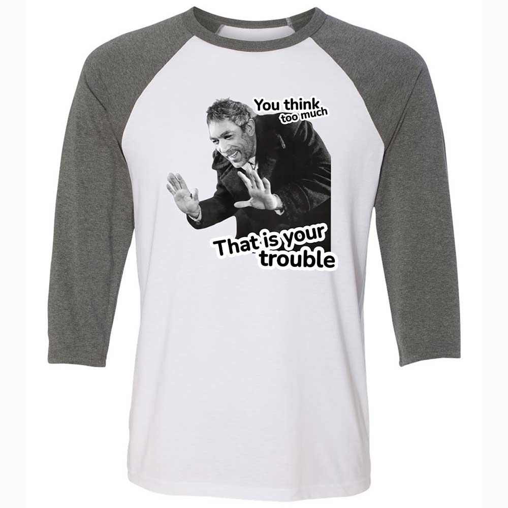 Unisex 3/4 Baseball Tee - 2V43RBG2 - White/Deep Heather - 11