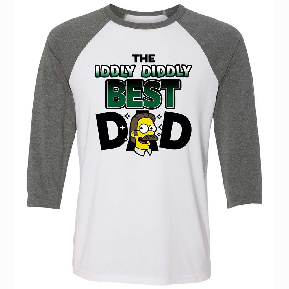 The Iddly diddly best dad - White/Deep Heather - 11