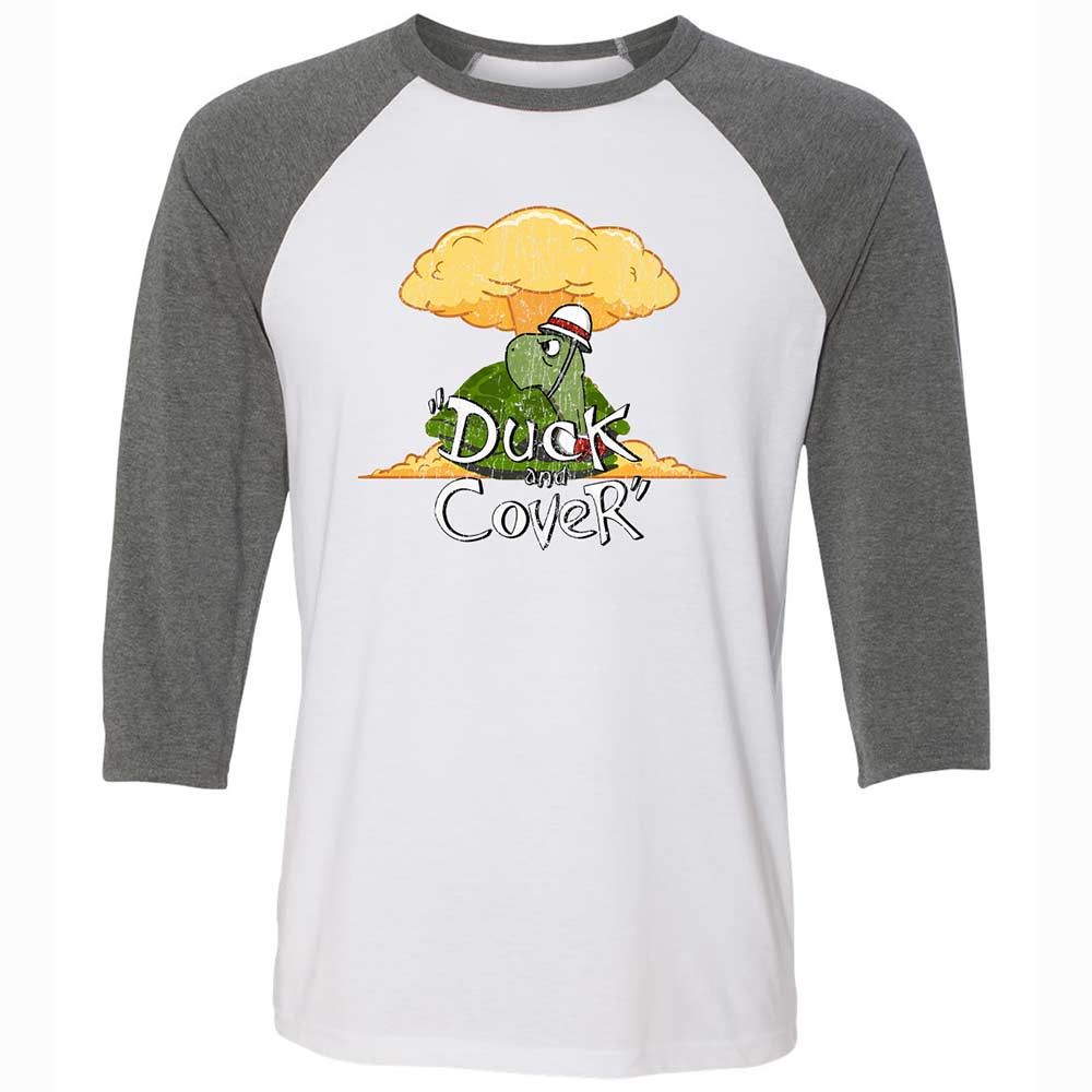 Unisex 3/4 Baseball Tee - H5ANZVNW - White/Deep Heather - 11