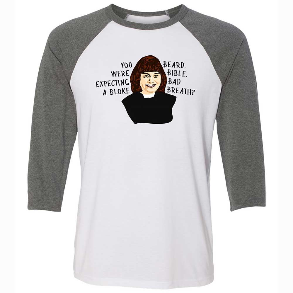 Unisex 3/4 Baseball Tee - WVSBCPKE - White/Deep Heather - 11