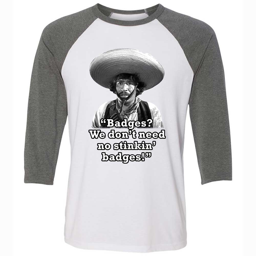 We don't need no stinkin' badges - White/Deep Heather - 11