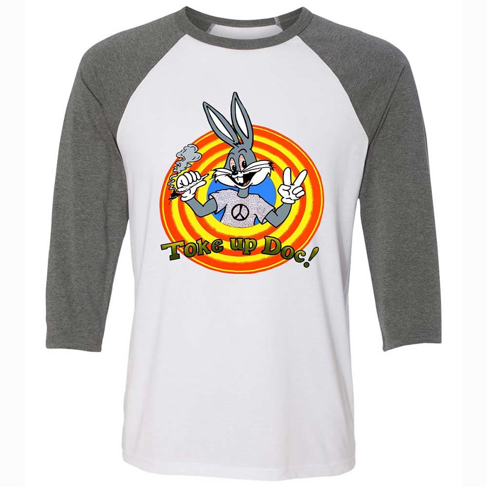 Unisex 3/4 Baseball Tee - 5B7PTPAM - White/Deep Heather - 11