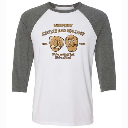 Unisex 3/4 Baseball Tee - B1F2XEC6 - White/Deep Heather - 11