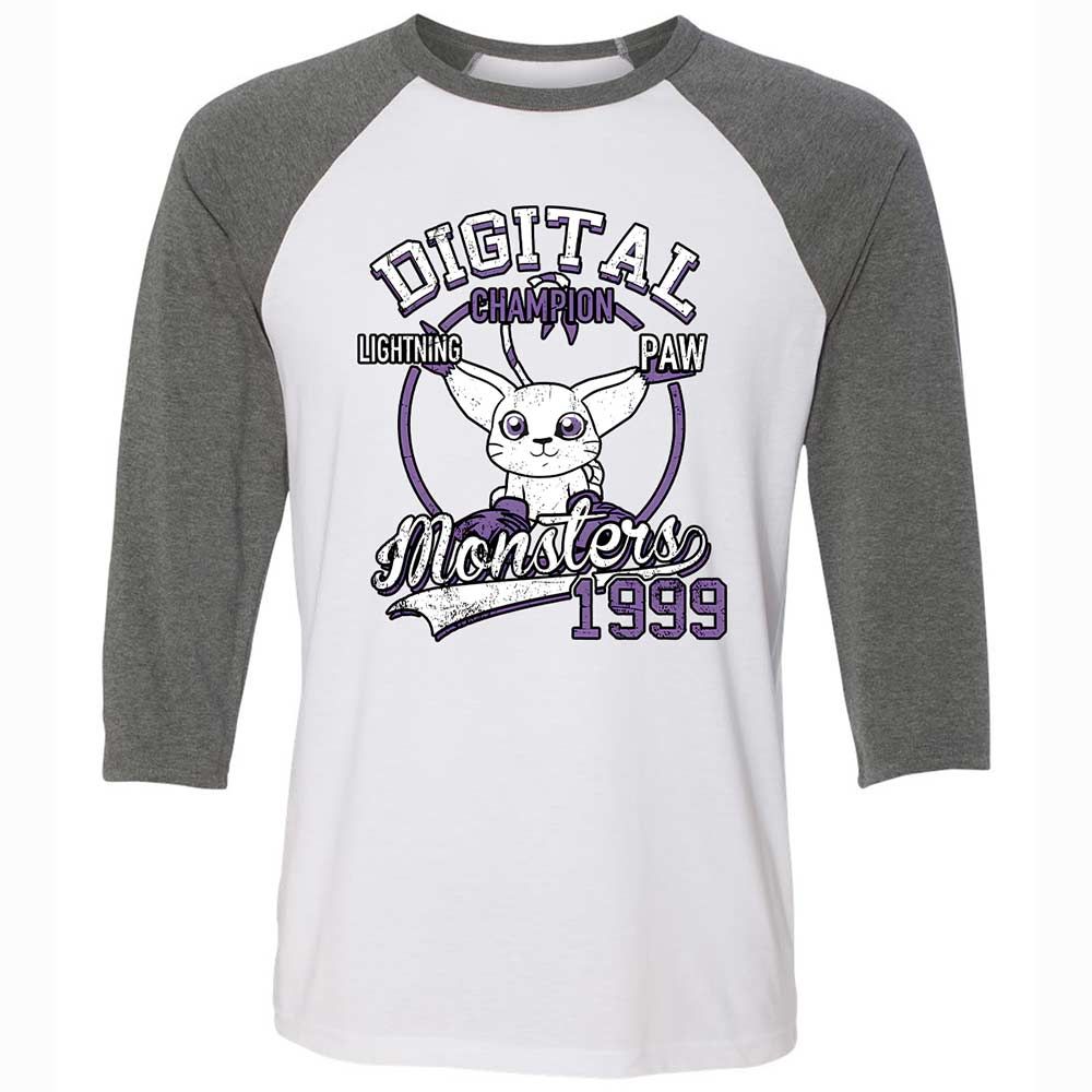 Unisex 3/4 Baseball Tee - SK8SPK4L - White/Deep Heather - 11