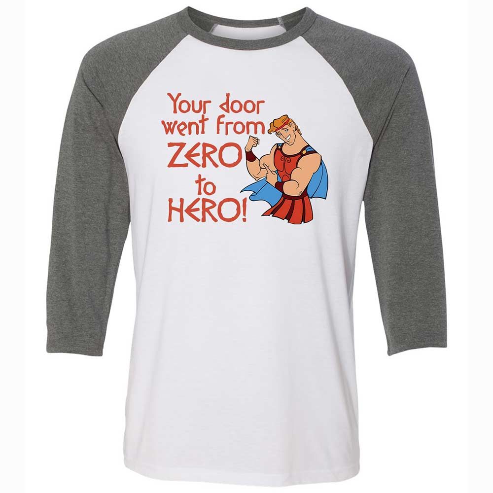 Unisex 3/4 Baseball Tee - 62UYDZUU - White/Deep Heather - 11