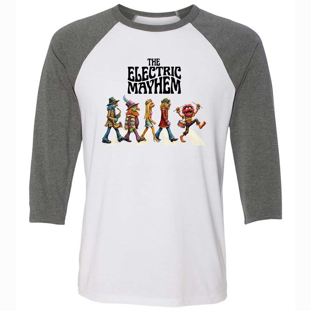 Unisex 3/4 Baseball Tee - 6M6W1B43 - White/Deep Heather - 11
