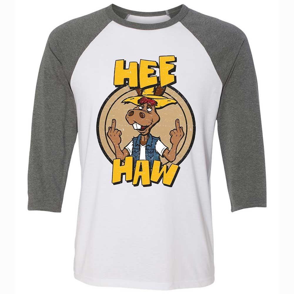 Unisex 3/4 Baseball Tee - 2CWCS23L - White/Deep Heather - 11