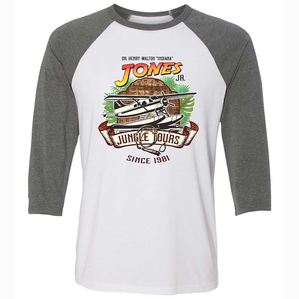 Unisex 3/4 Baseball Tee - NEDPVL71 - White/Deep Heather - 11