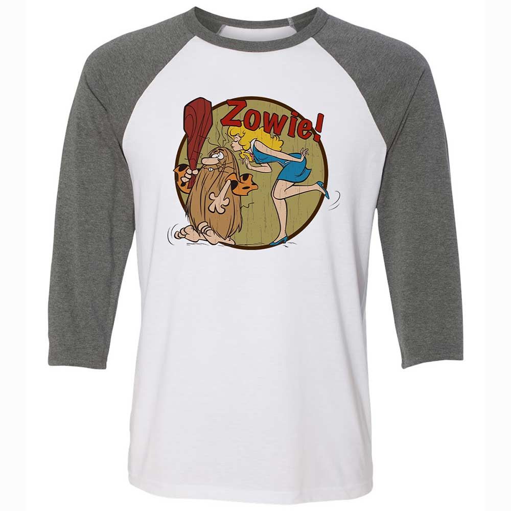 Unisex 3/4 Baseball Tee - KZCTSA4S - White/Deep Heather - 11