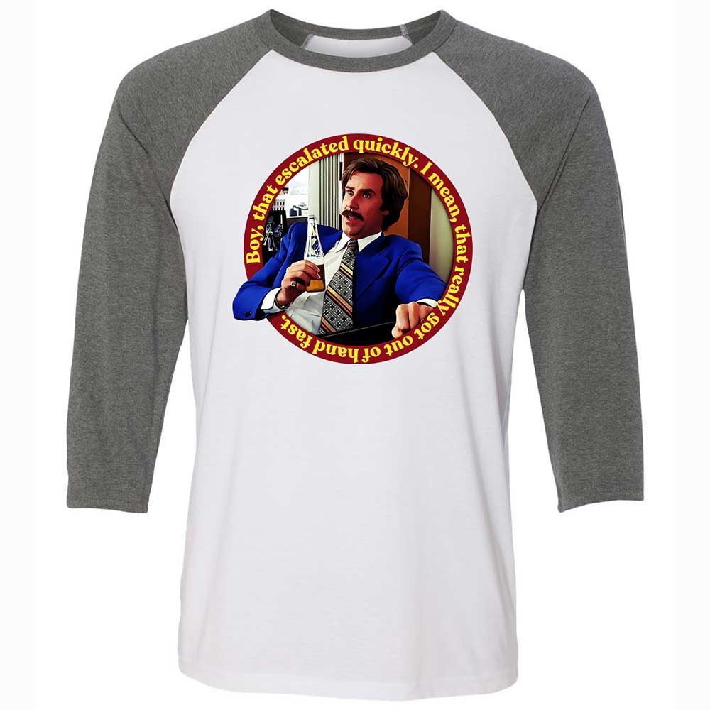 Unisex 3/4 Baseball Tee - SR56DRDA - White/Deep Heather - 11