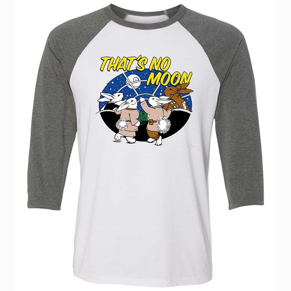 Unisex 3/4 Baseball Tee - White - White/Deep Heather - 11
