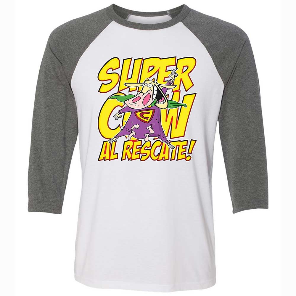 Unisex 3/4 Baseball Tee - YZU2FRMK - White/Deep Heather - 11