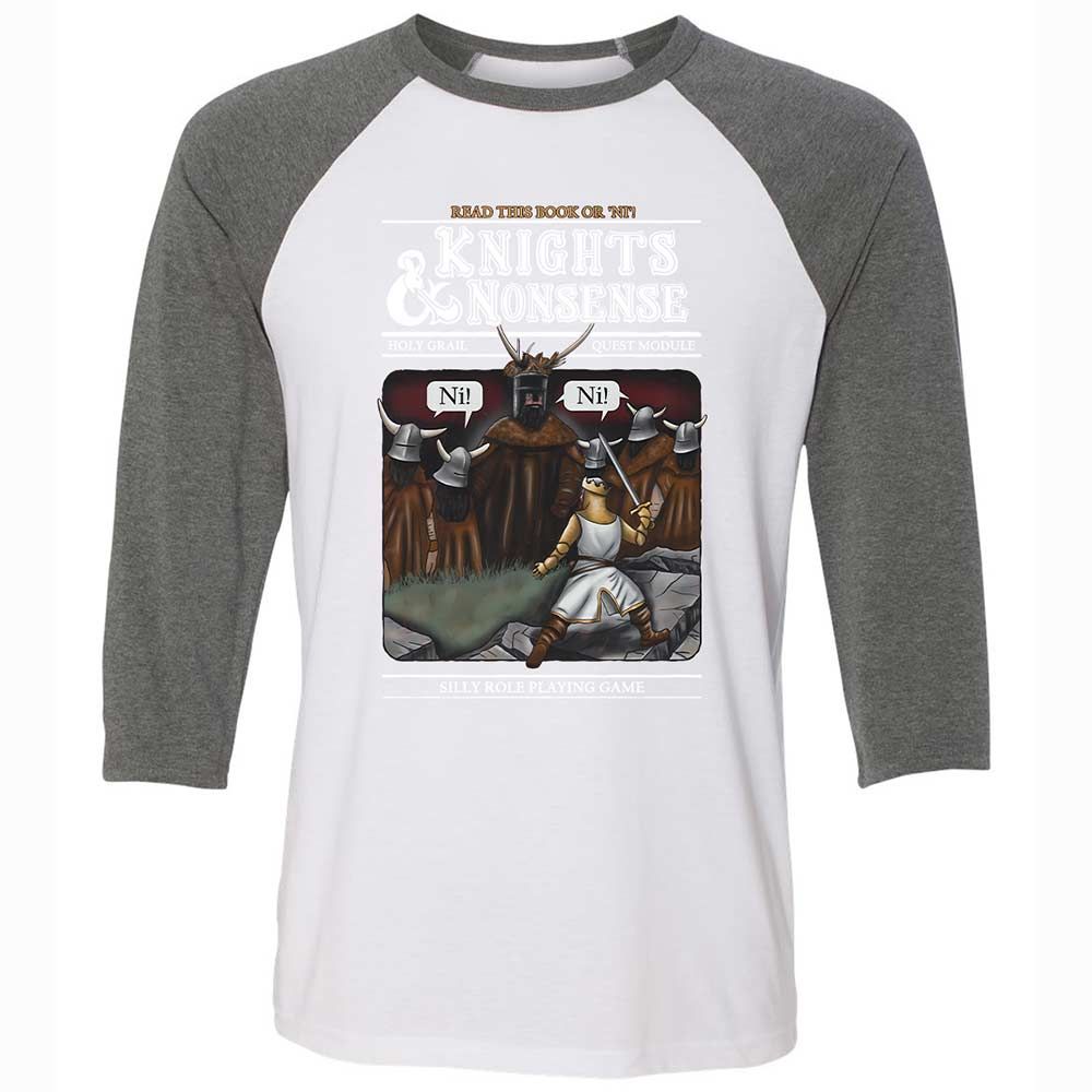 Unisex 3/4 Baseball Tee - FKNH67ZS - White/Deep Heather - 11