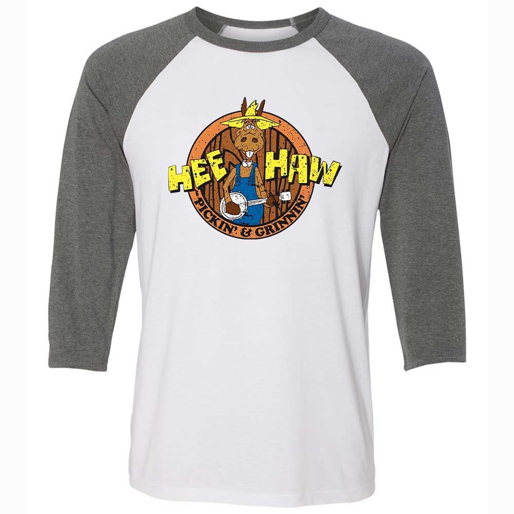 Unisex 3/4 Baseball Tee - GZ58RLU9 - White/Deep Heather - 11
