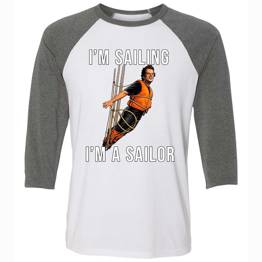 Unisex 3/4 Baseball Tee - YJVESPD2 - White/Deep Heather - 11