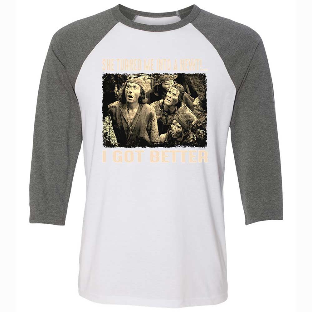 Unisex 3/4 Baseball Tee - ZK9PQXRE - White/Deep Heather - 11