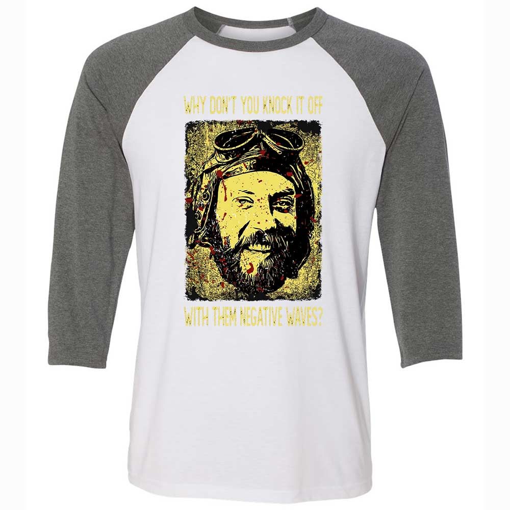 Why don't you knock it off with them negative waves? - White/Deep Heather - 11
