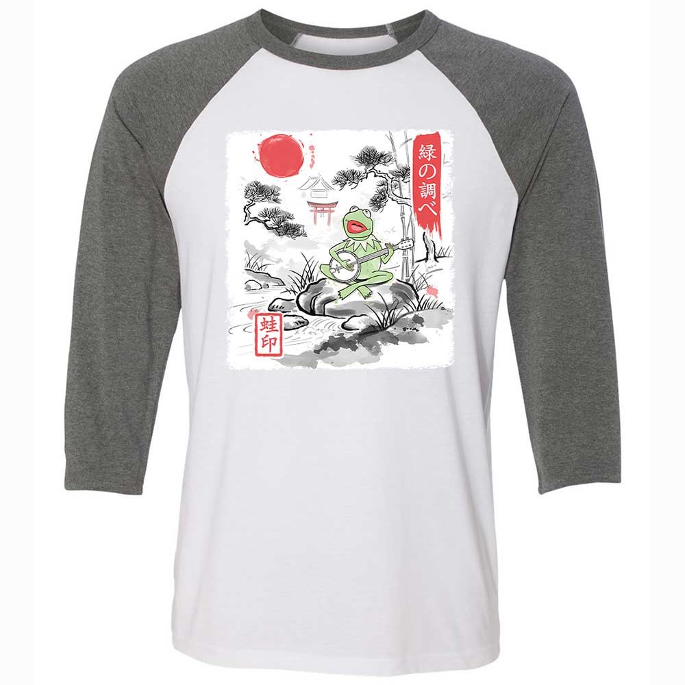 Unisex 3/4 Baseball Tee - DTFZMT88 - White/Deep Heather - 11