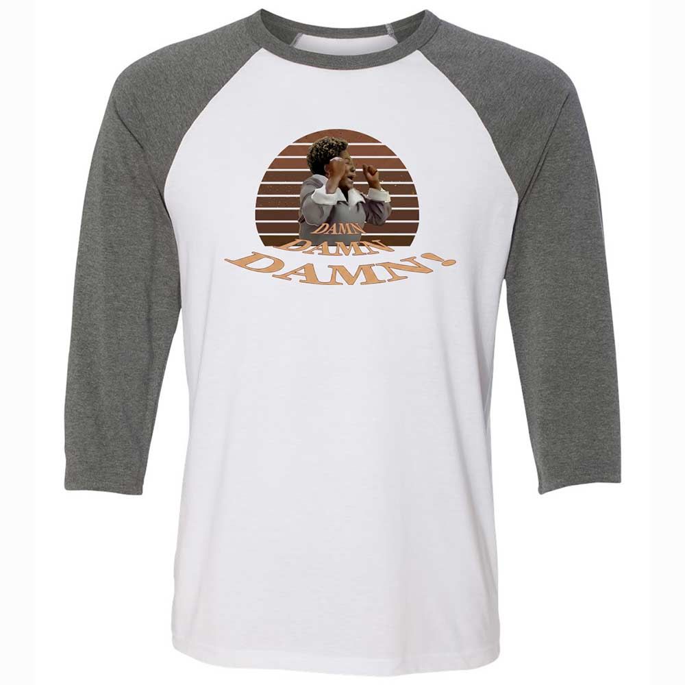 Unisex 3/4 Baseball Tee - FUR3SLY1 - White/Deep Heather - 11