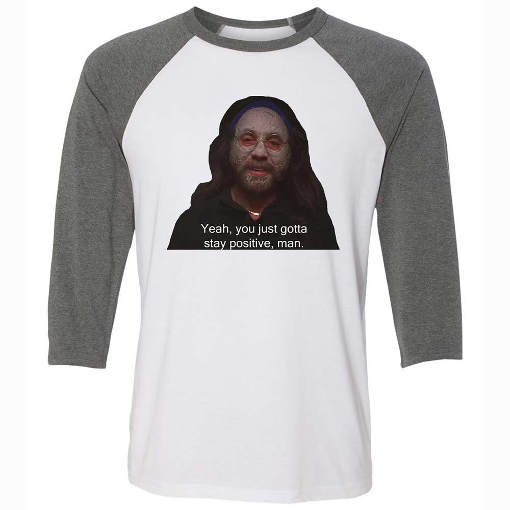Unisex 3/4 Baseball Tee - 4ANX1L23 - White/Deep Heather - 11