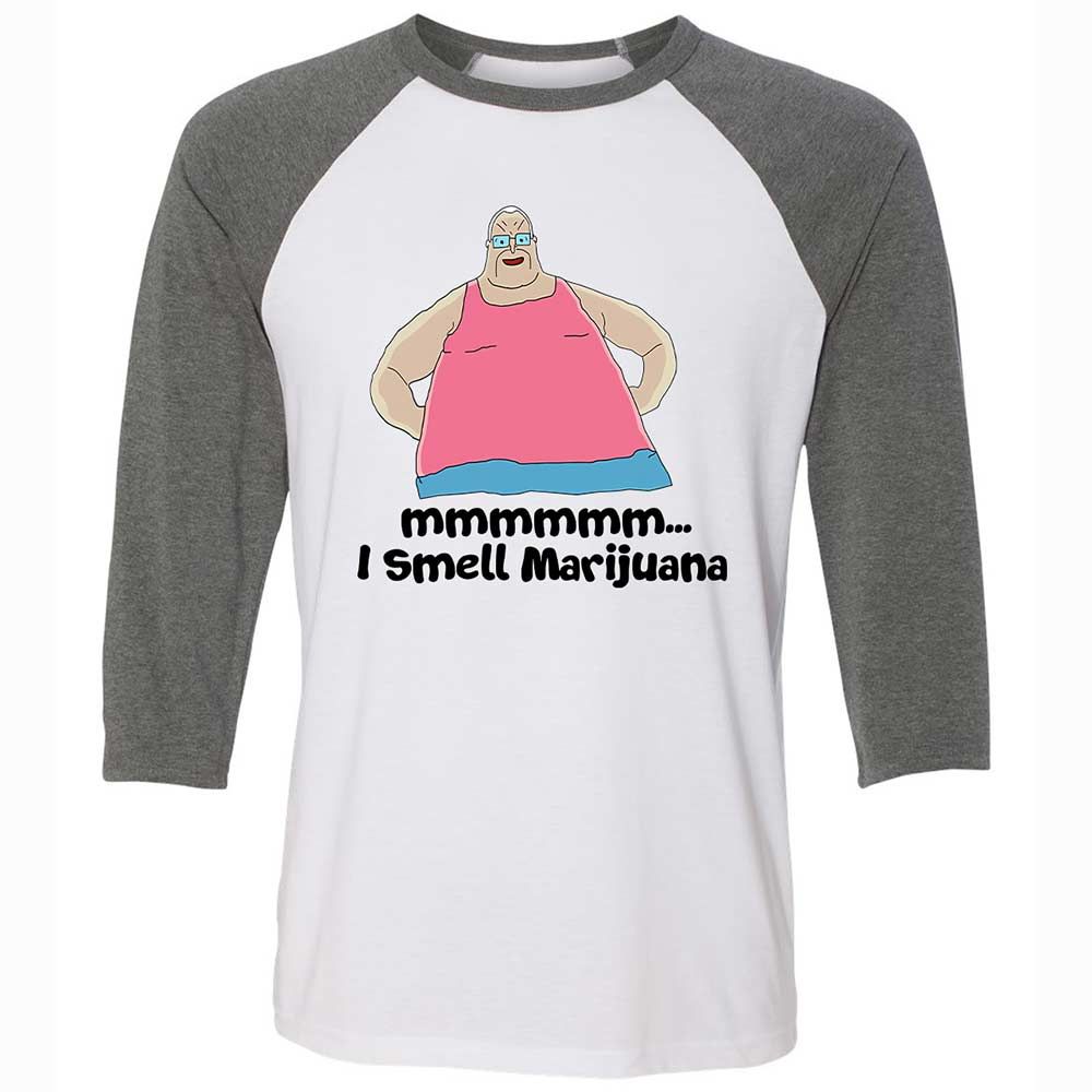 Unisex 3/4 Baseball Tee - SMGHGJTJ - White/Deep Heather - 11