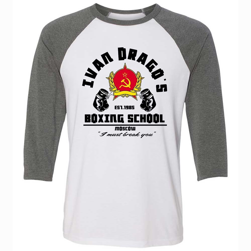Unisex 3/4 Baseball Tee - 9L4F8MPM - White/Deep Heather - 11