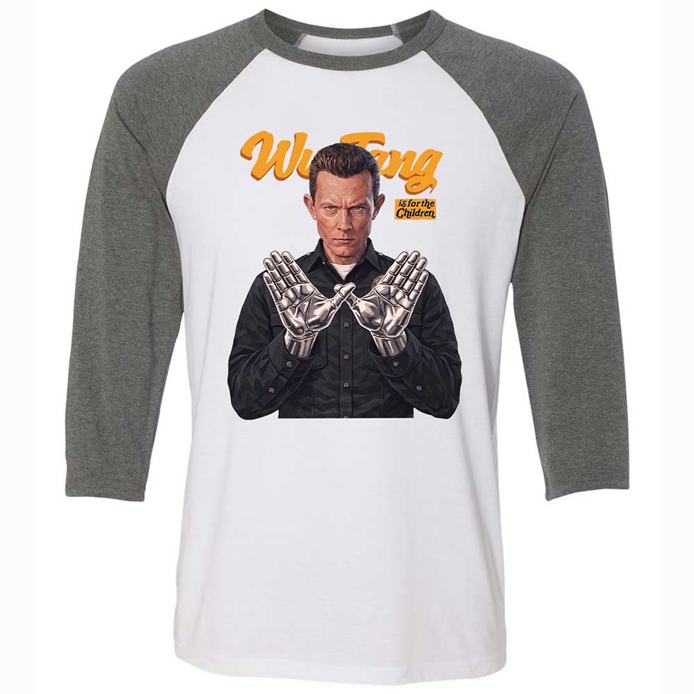 Unisex 3/4 Baseball Tee - Black - White/Deep Heather - 11