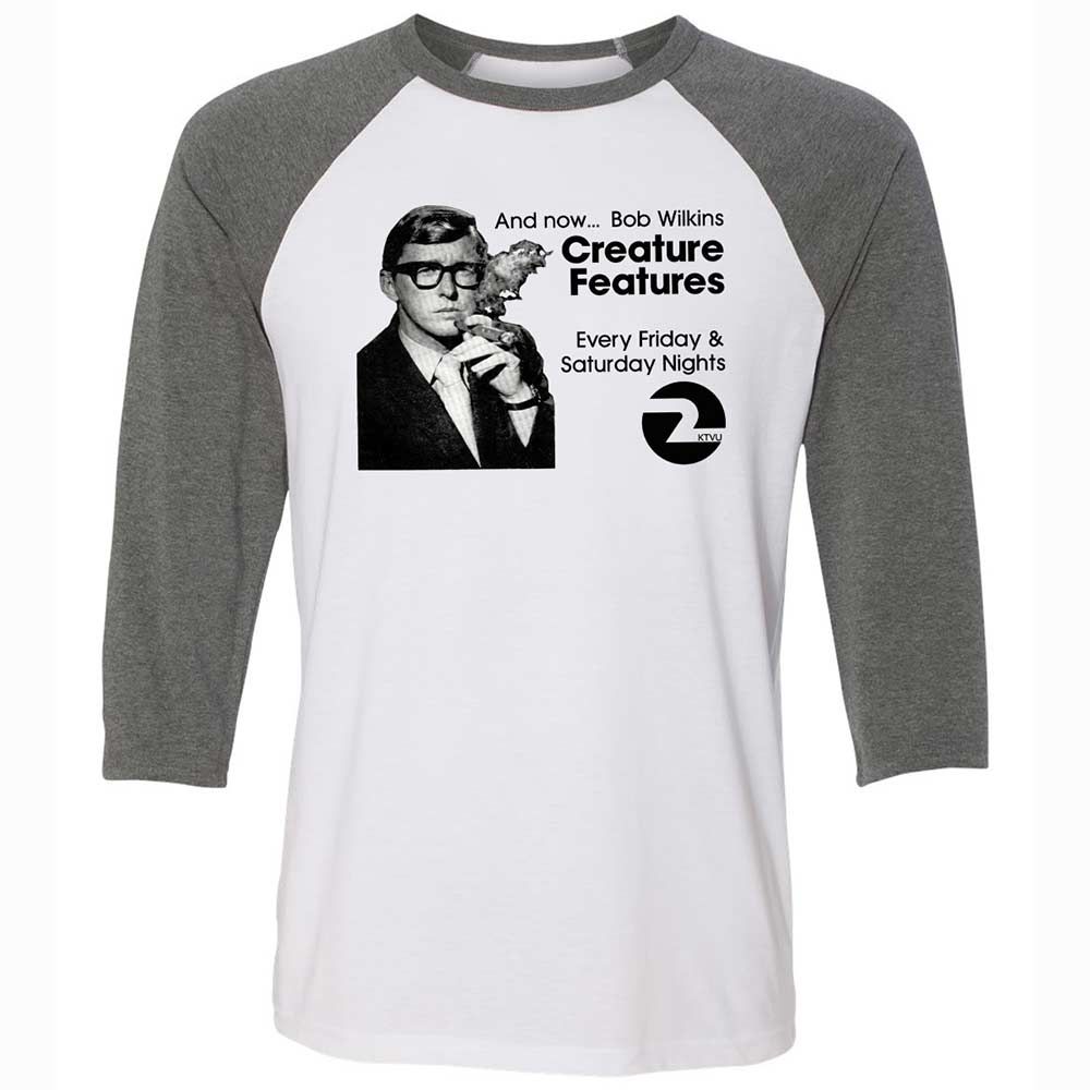 Bob Wilkins Creature Features - White/Deep Heather - 11