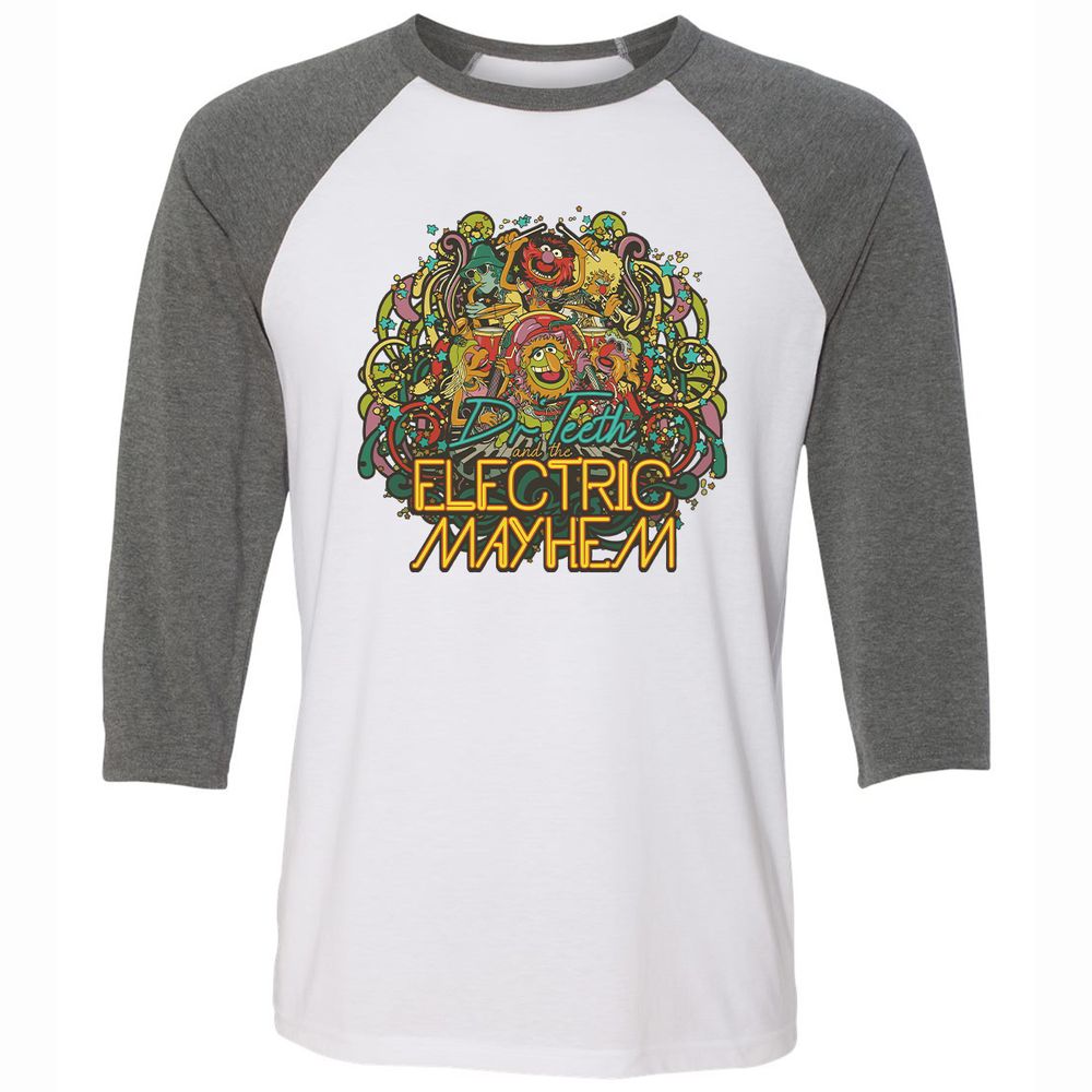 Unisex 3/4 Baseball Tee - 1V6GPTFR - White/Deep Heather - 11