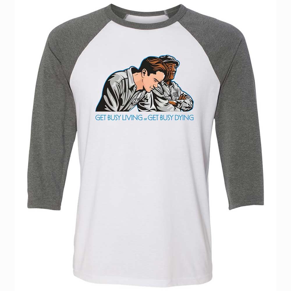Get Busy Living - White/Deep Heather - 11