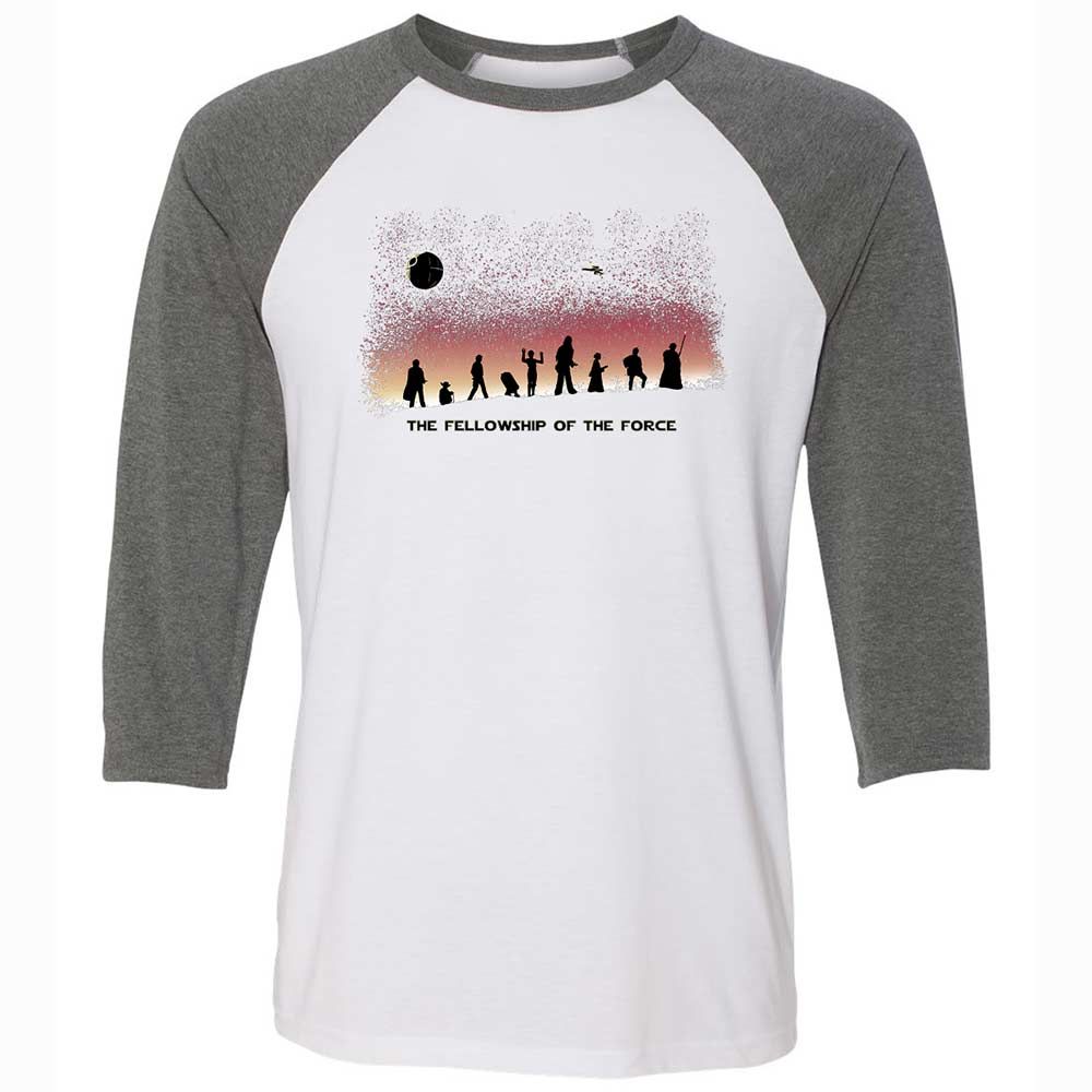 Unisex 3/4 Baseball Tee - YADVFZJK - White/Deep Heather - 11