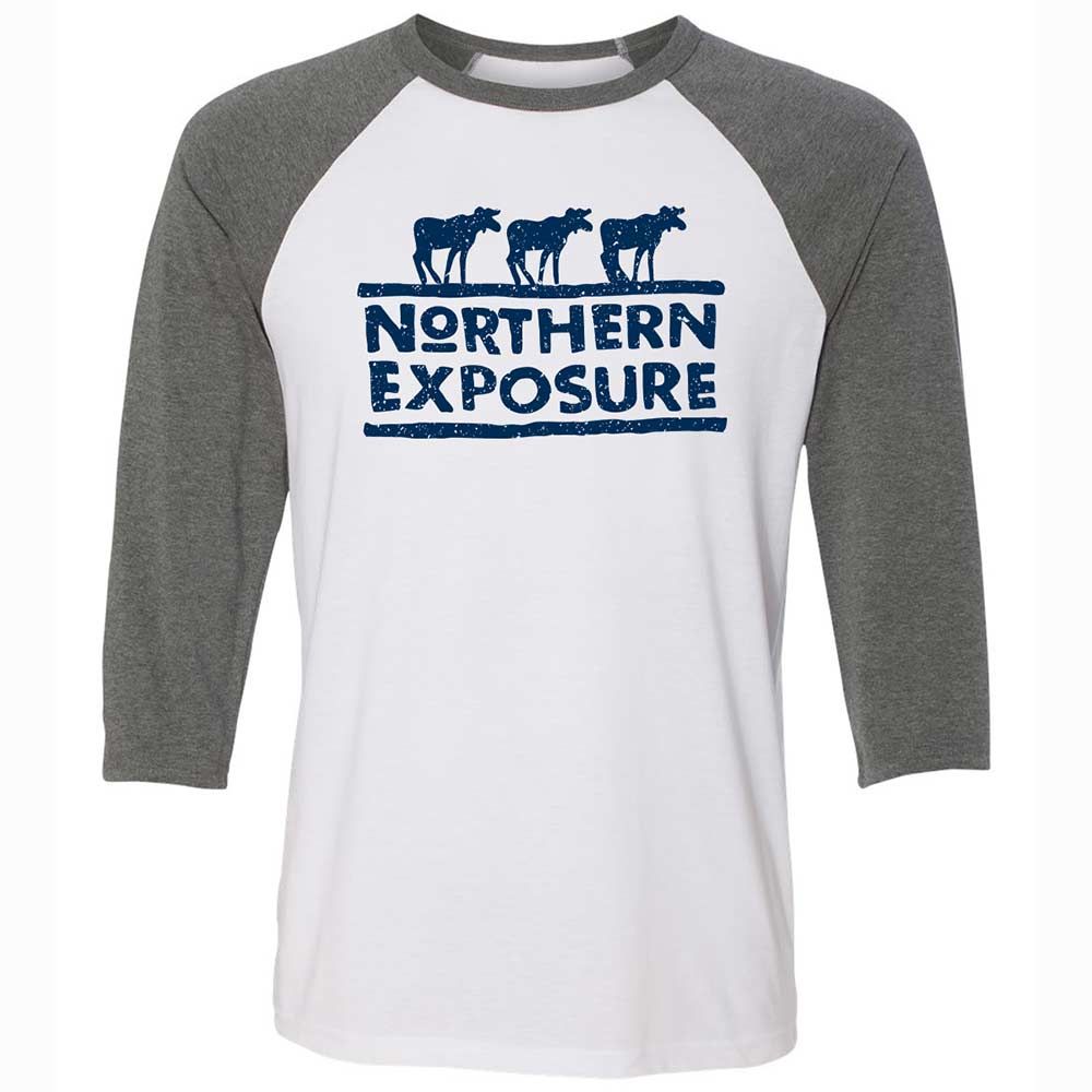 Unisex 3/4 Baseball Tee - RQXCVSQS - White/Deep Heather - 11