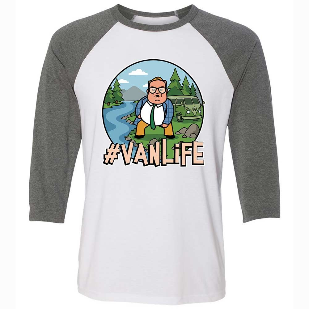 Vanlife living in a van down by the river - White/Deep Heather - 11