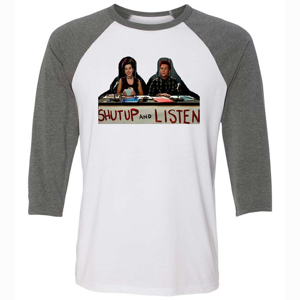 Unisex 3/4 Baseball Tee - QSFB98ZM - White/Deep Heather - 11