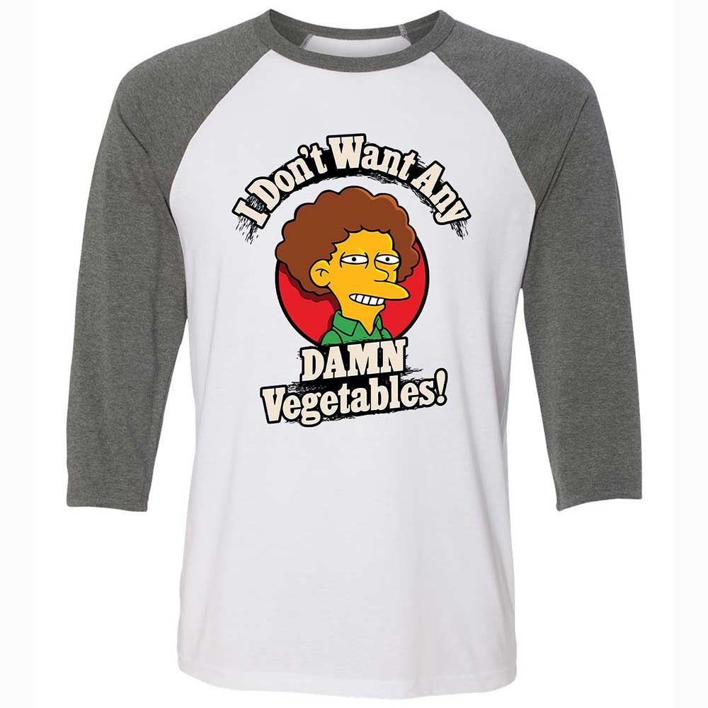 I Don't Want Any Damn Vegetables! - White/Deep Heather - 11