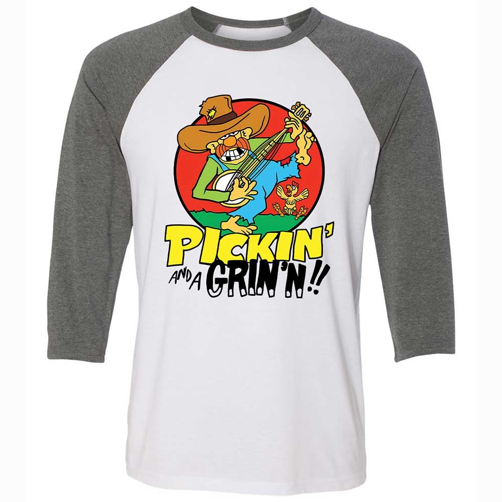 Pickin' and a Grinnin - White/Deep Heather - 11