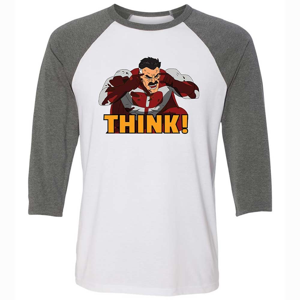 Unisex 3/4 Baseball Tee - TR32RBNF - White/Deep Heather - 11