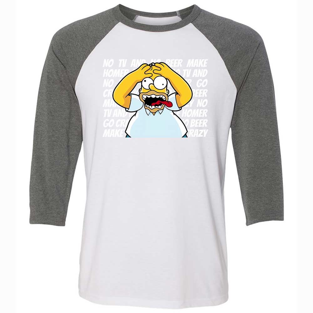 No TV and No Beer Make Homer Go Crazy - White/Deep Heather - 11