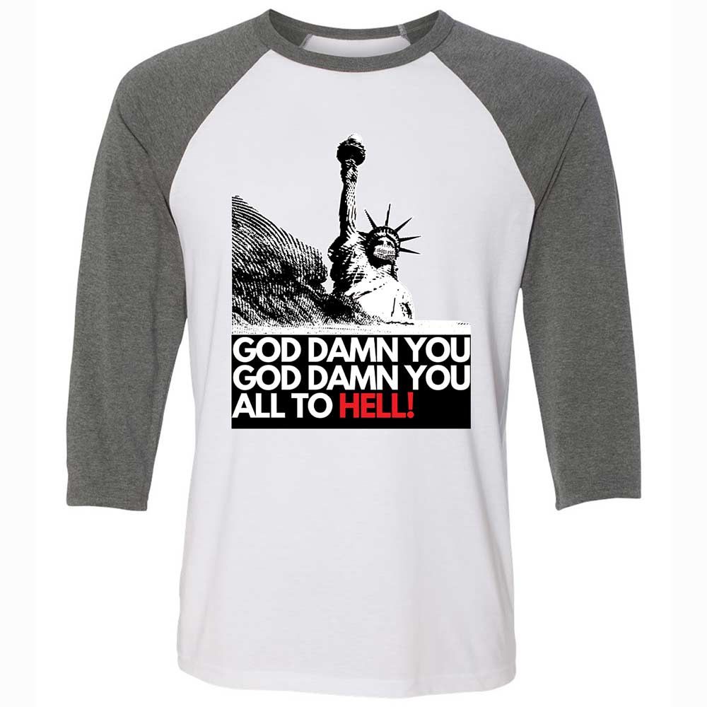 God damn you all to hell! - White/Deep Heather - 11
