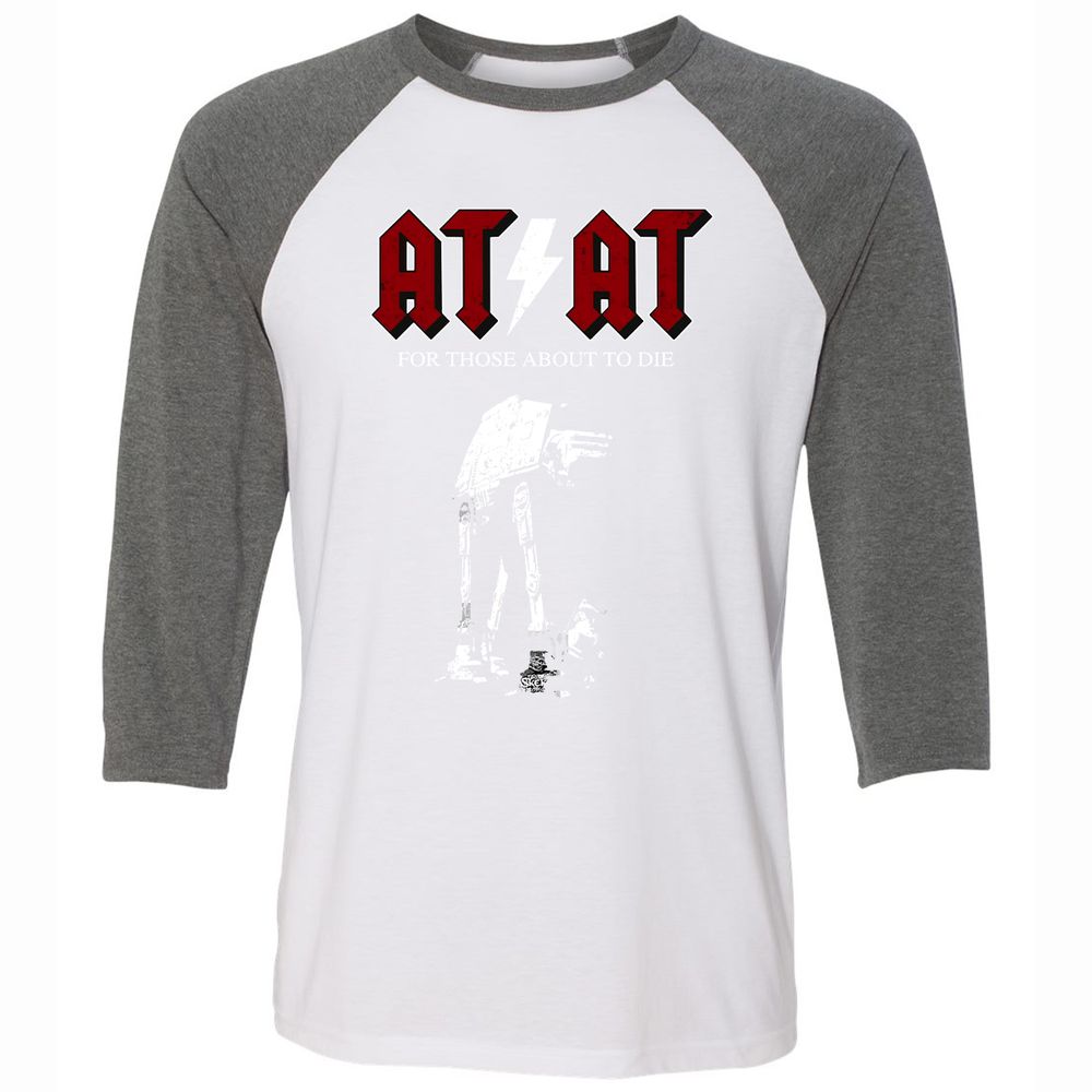 Unisex 3/4 Baseball Tee - 6UGWKATD - White/Deep Heather - 11