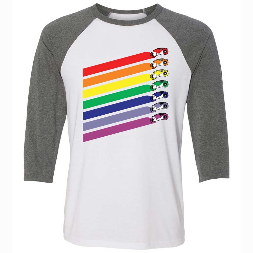 Race The Rainbow - White/Deep Heather - 11