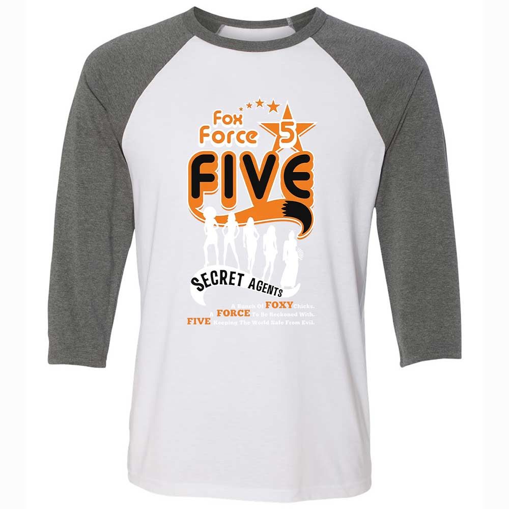 Unisex 3/4 Baseball Tee - 9MWFEVD2 - White/Deep Heather - 11