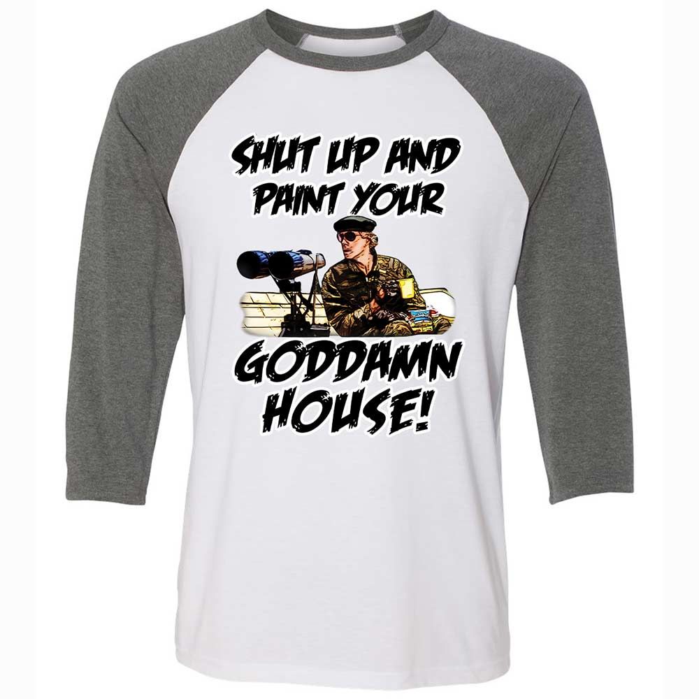 Unisex 3/4 Baseball Tee - QE7K7M6B - White/Deep Heather - 11
