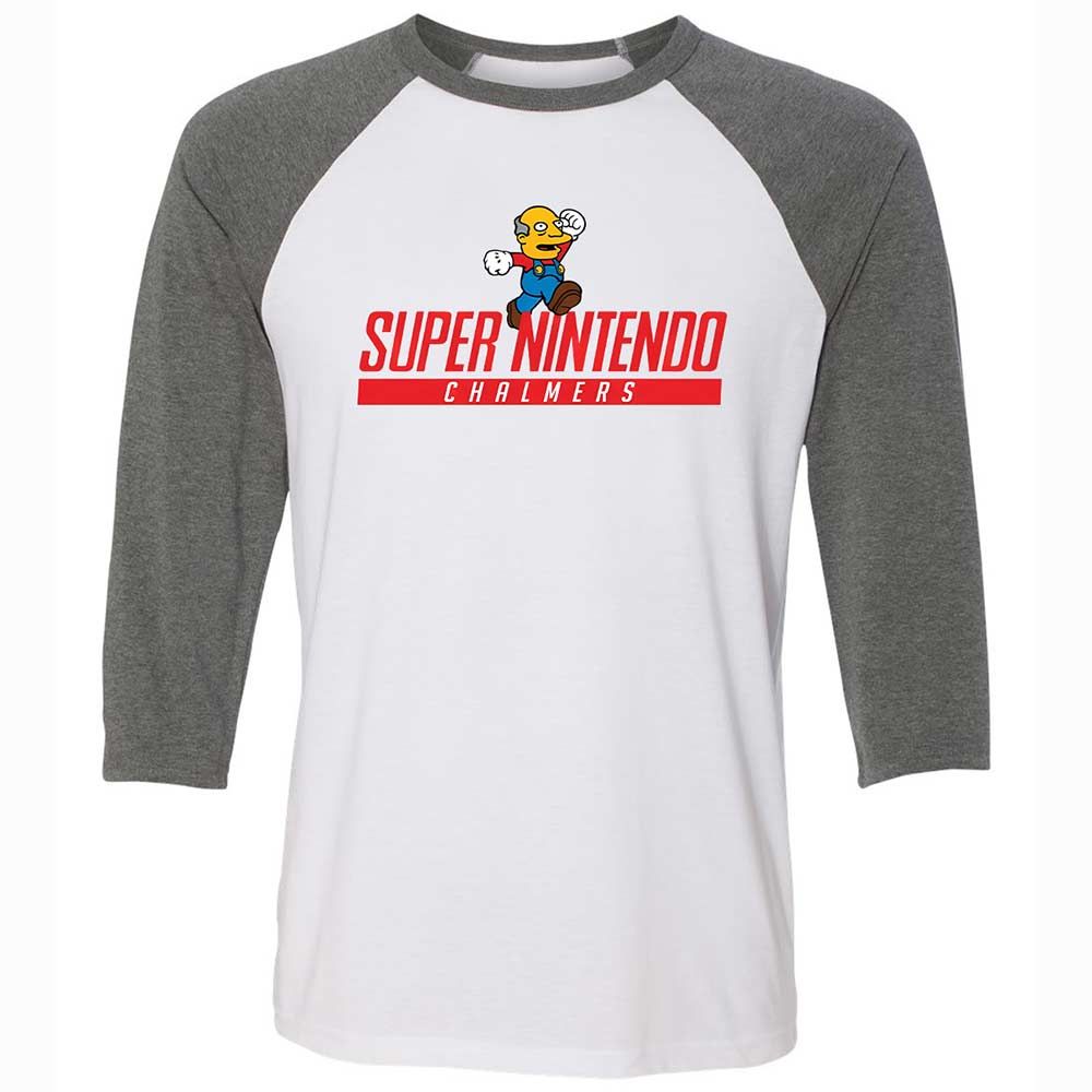 Unisex 3/4 Baseball Tee - HHFWH3CG - White/Deep Heather - 11